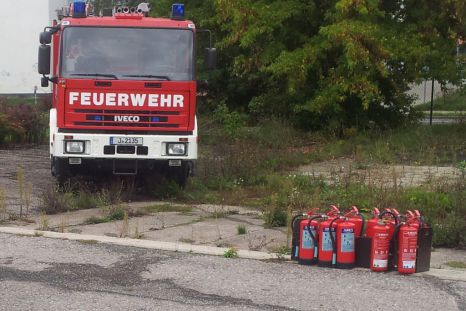 Feuerlöscherausbildung bei der GÖPEL electronic GmbH